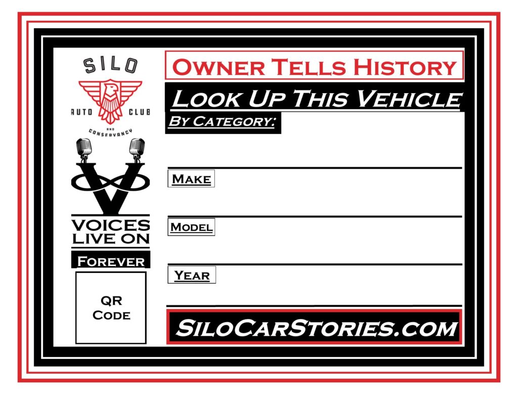 SILO Car Stories Window Sign